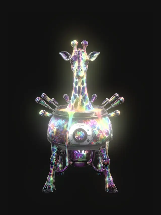 3D model for Fondue Giraffe Automaton