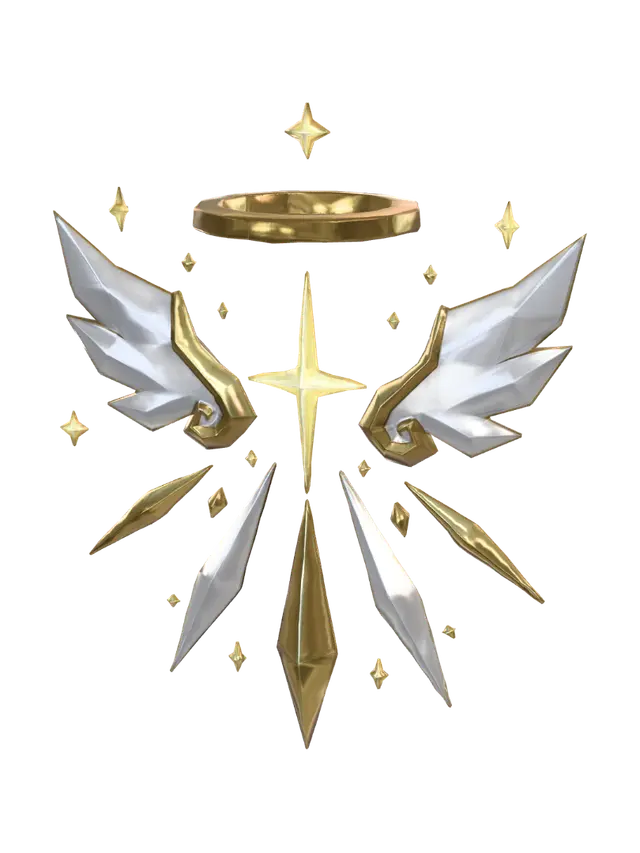3D model for Golden Halo Wings Crest