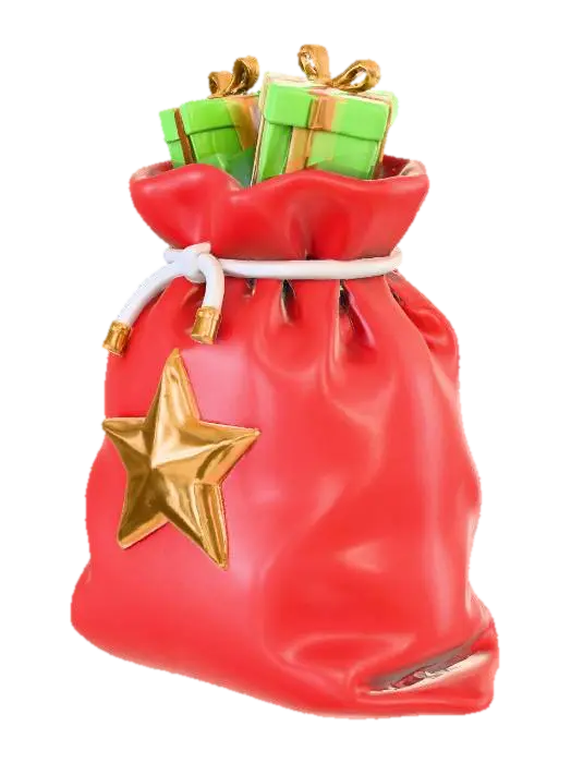 Holiday Gift Bag - Present 3D model, vytvořený pomocí AI