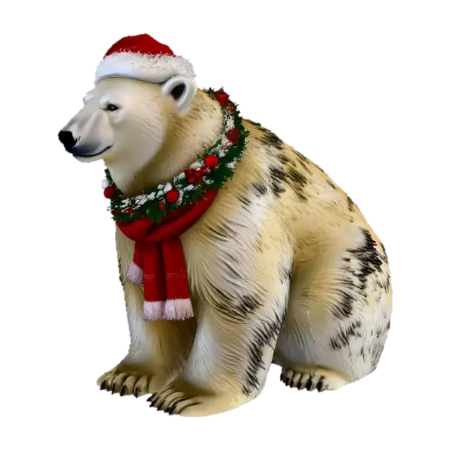 Christmas polar bear - Christmasadventure 3D model, vytvořený pomocí AI