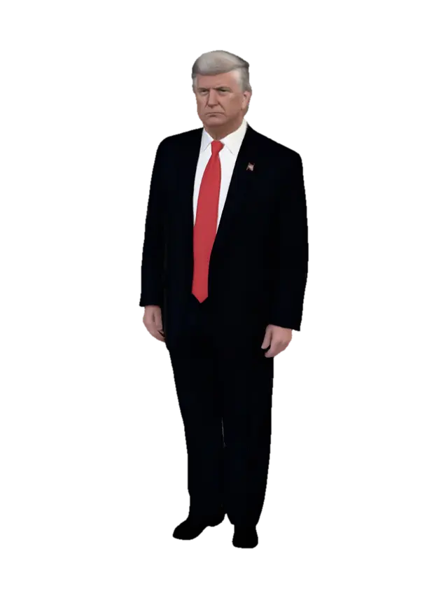donalt trump - President 3D model, vytvořený pomocí AI