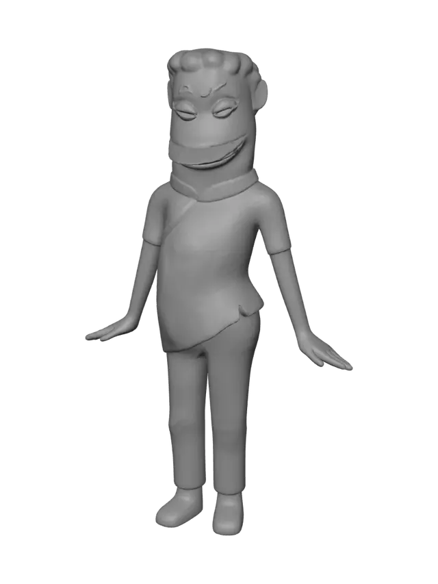 3D model for Smirking Statue in Pink