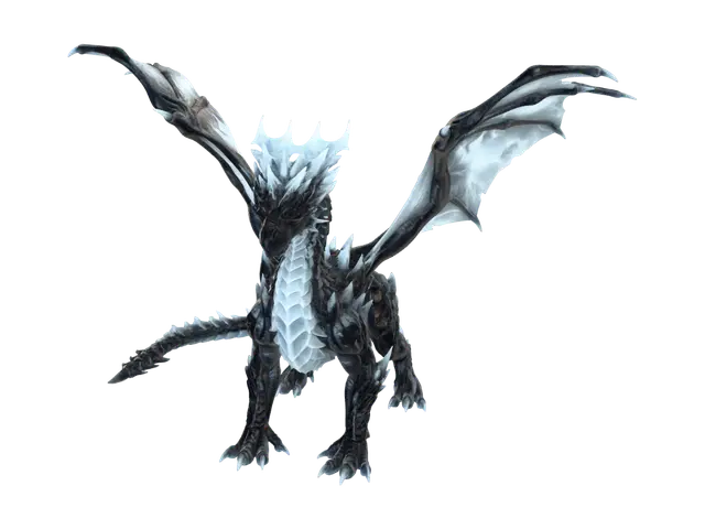 i would like super cool dragon that is type ICE STORM magestic and very cool… - Dragonice 3D model, vytvořený pomocí AI