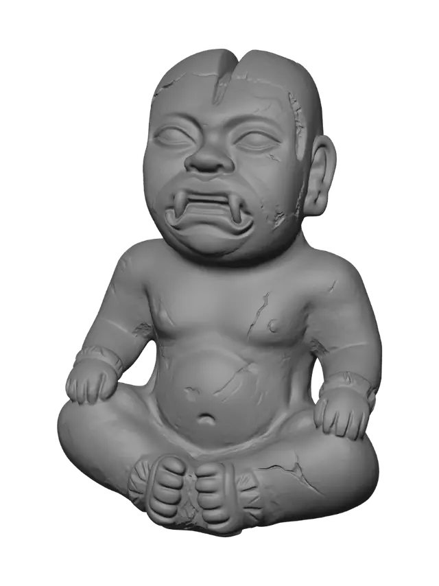 3D model for Seated Stone Idol