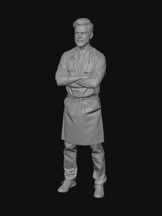 3D model for တက်တူး ဆရာ တက်တူးထိုးနေတဲ့ပုံ အိပ်စင်ပေါ်မှာ တက်တူးထိုးနေပုံ