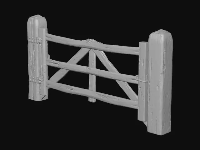 3D model for Rustic Wooden Gate