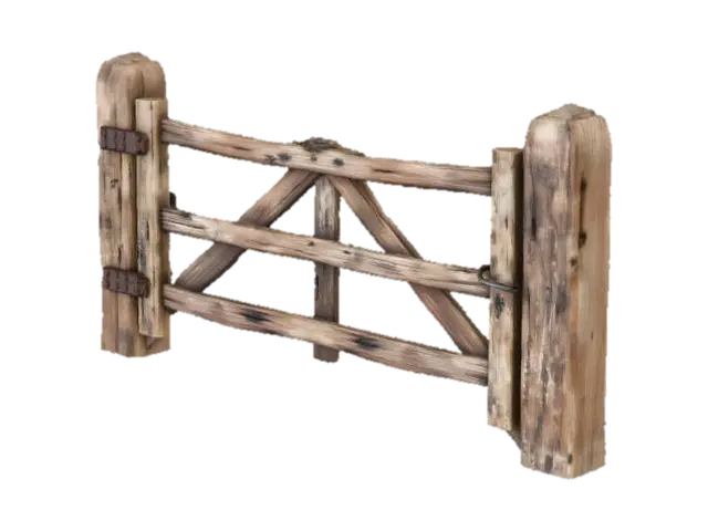 3D model for Rustic Wooden Gate