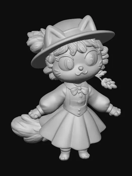 3D model for Straw Hat Cat