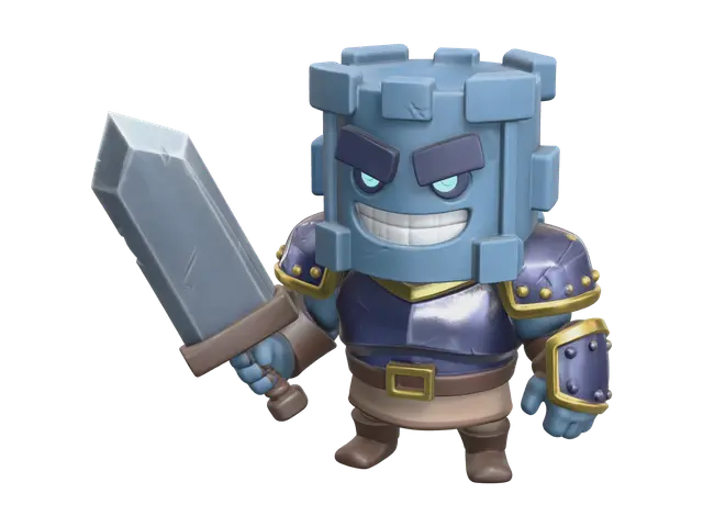 Modern Clash Royale 3D model, vytvořený pomocí AI