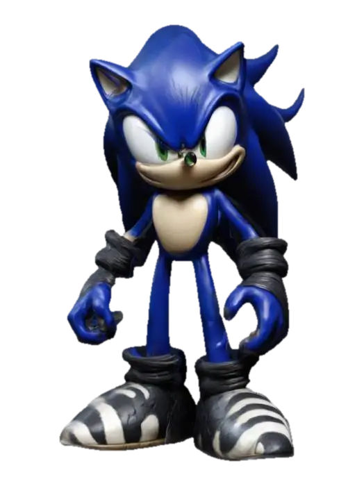 Sonic the hedgehog, Venom, Marvel, Sega, Anime, Stylized, Carved, Highly Detailed,… 3D model, vytvořený pomocí AI