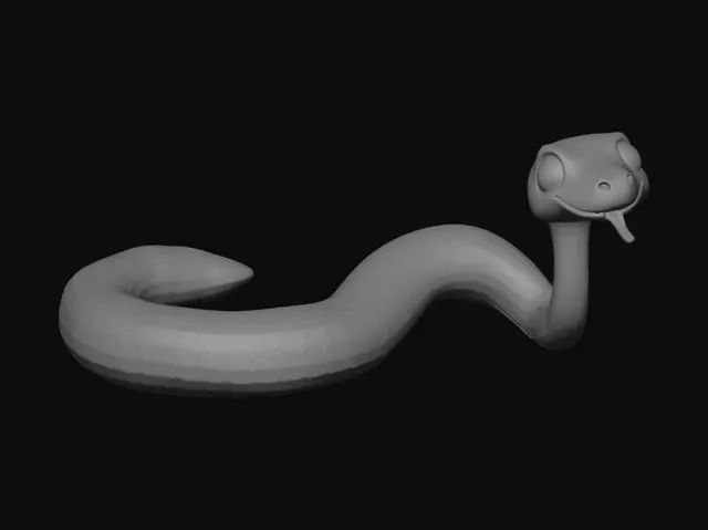 3D model for Erstelle mir eine Schlange den man gut 3d drucken kann