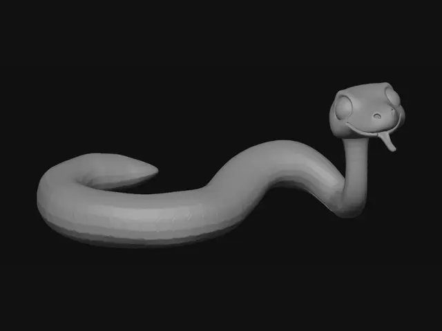 3D model for Erstelle mir eine Schlange den man gut 3d drucken kann