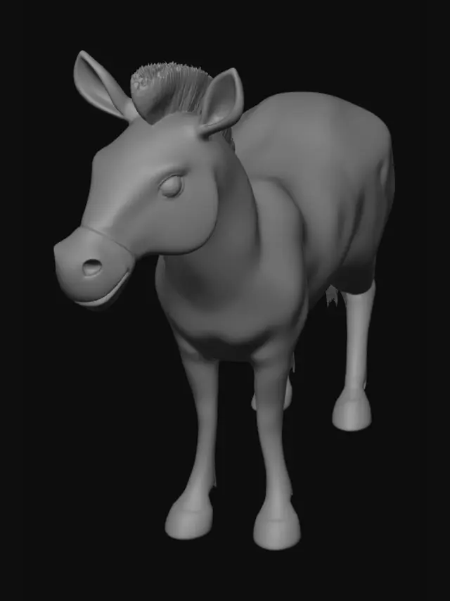 3D model for Erstelle mir ein Zebra den man gut 3d drucken kann