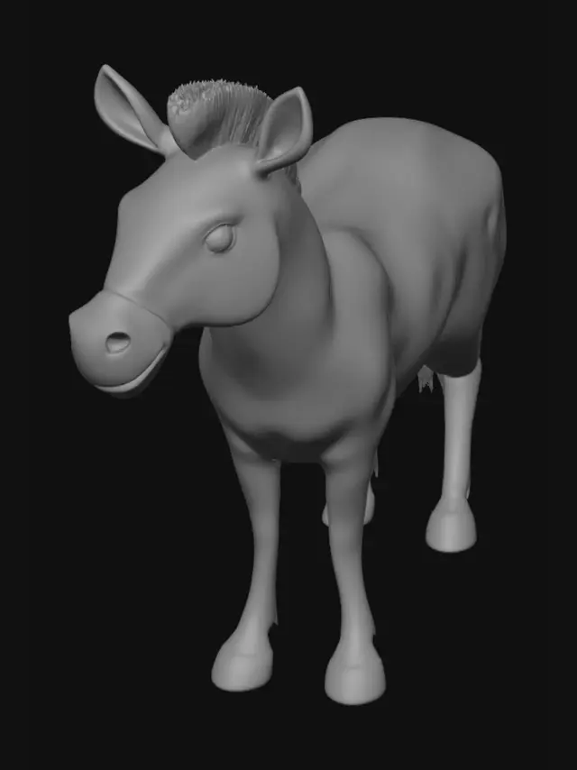 3D model for Erstelle mir ein Zebra den man gut 3d drucken kann
