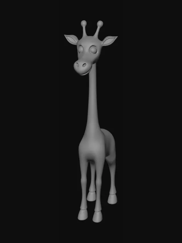 3D model for Erstelle mir eine Giraffe den man gut 3d drucken kann