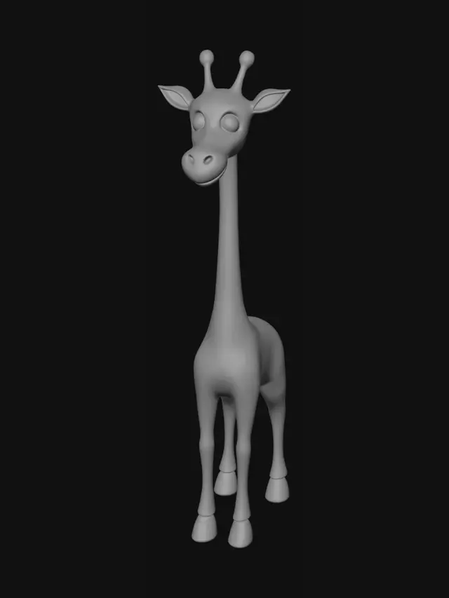 3D model for Erstelle mir eine Giraffe den man gut 3d drucken kann