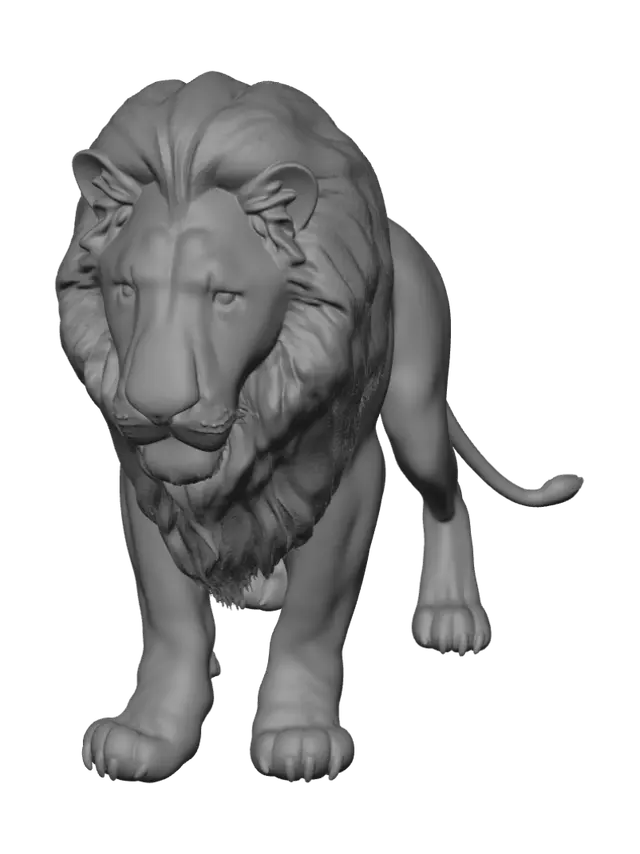 3D model for 3д модель льва мужского пола реалистичный