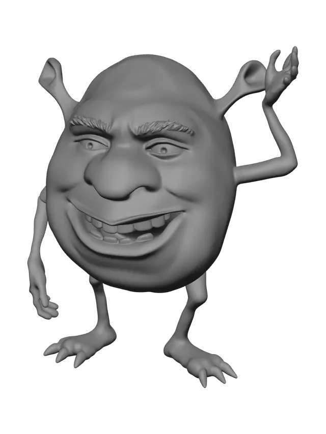 3D model for Shrek Wazowski