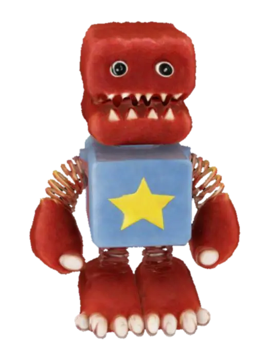 Fuzzy Jack-in-the-Box Monster - Curiousmonkey 3D model, vytvořený pomocí AI