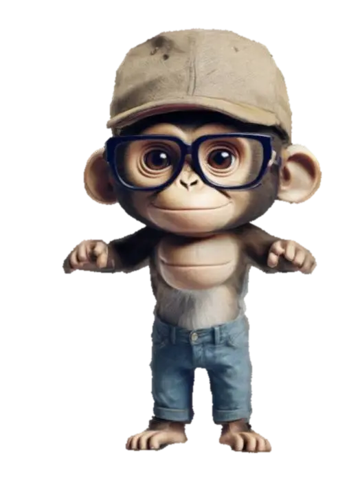 Hipster_Monkey_0302113449_generate - Curiousmonkey 3D model, vytvořený pomocí AI