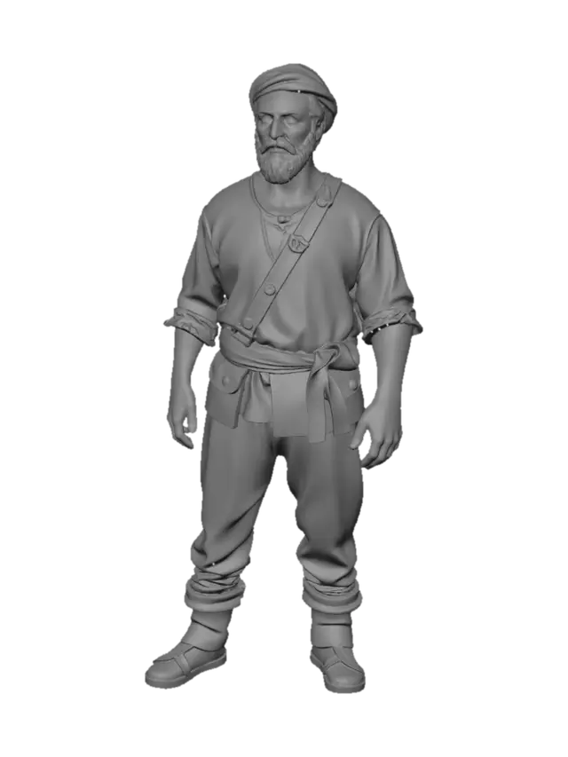 3D model for preciso de peões fazendeiros da epoca feudal europeia