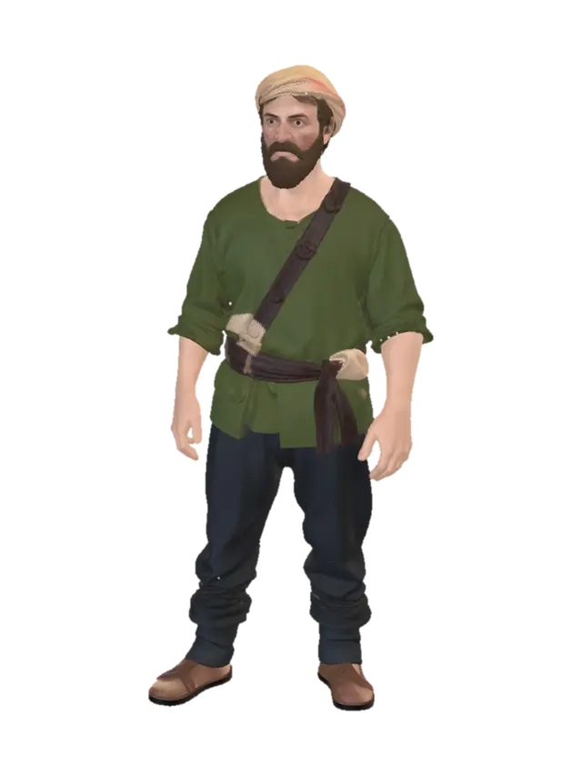 3D model for preciso de peões fazendeiros da epoca feudal europeia