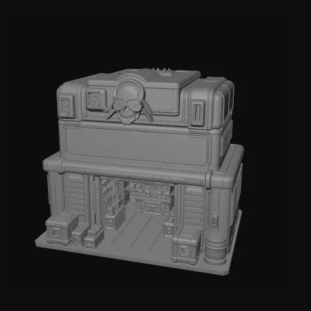 3D model for Neon Skull Armory