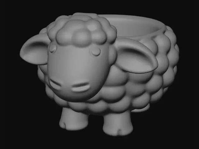 3D model for Koyun Şekilli Bembeyaz Saksı