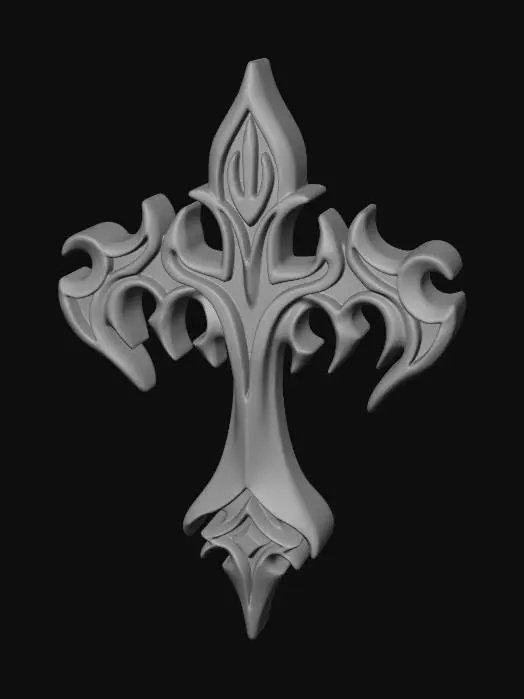 3D model for Gothic Thorn Cross