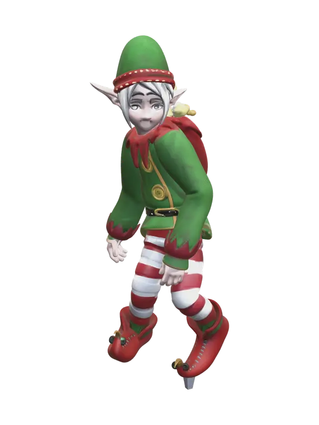 Fantasy Santahelper - Cheer 3D model, vytvořený pomocí AI