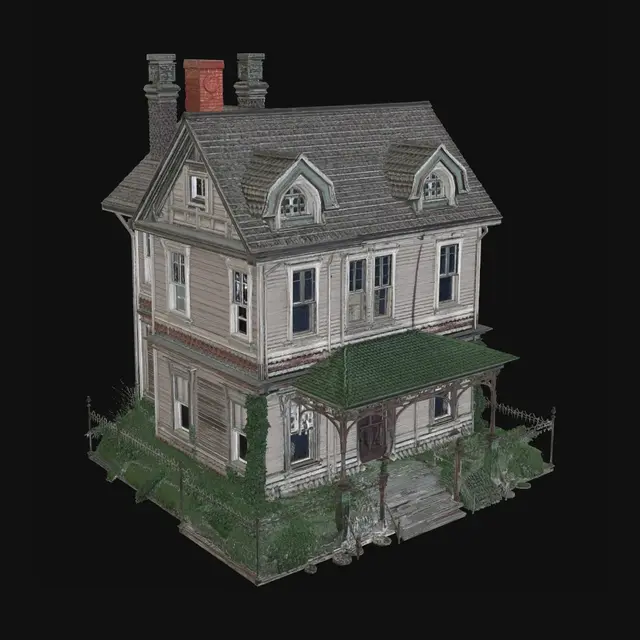 3D model for make a old victorian house that has been sitting for ages during the zombie appacolypse