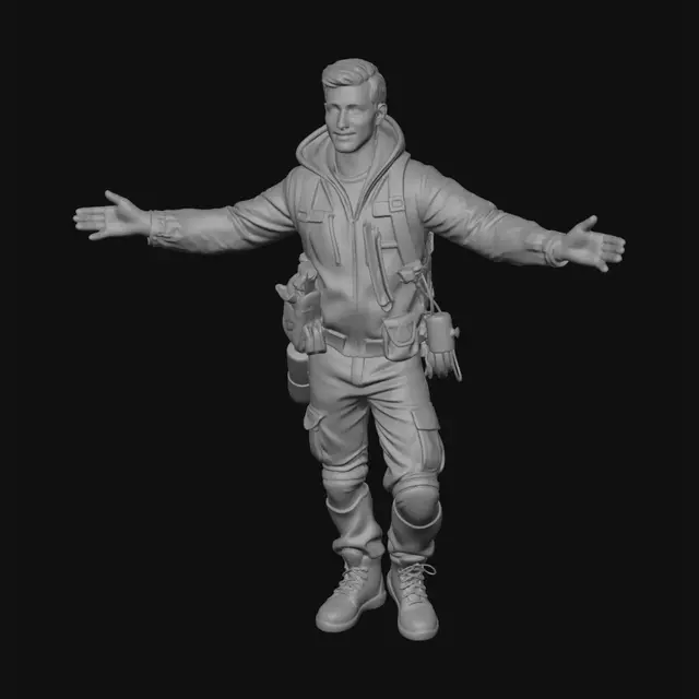 3D model for a survivalist hero for MY seattler based zombie game.. seattle attire not holding anything so i can animate easily