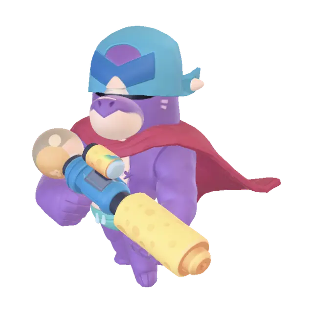 Pierce brawl Stars colorido - Brawlstars 3D model, vytvořený pomocí AI