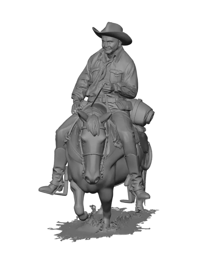 3D model for Cowboy Crossing the Canyon