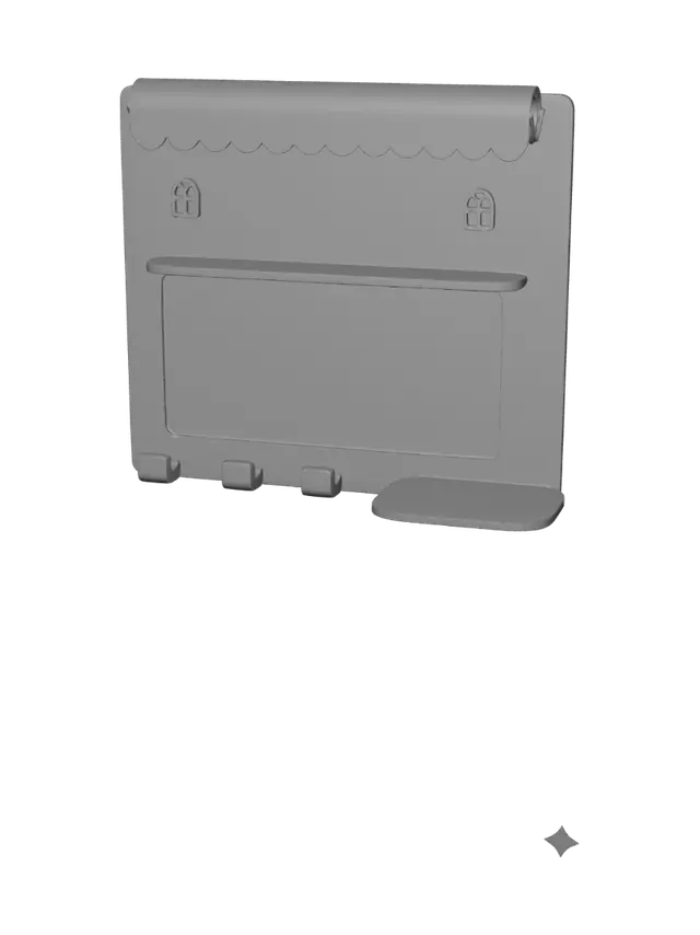 3D model for Miniature shopfront with striped awning