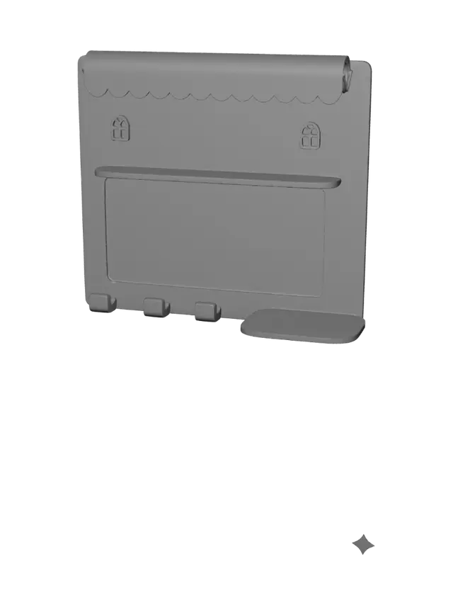 3D model for Miniature shopfront with striped awning