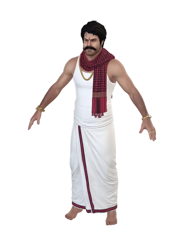 3D model for Regal Dhoti Pose