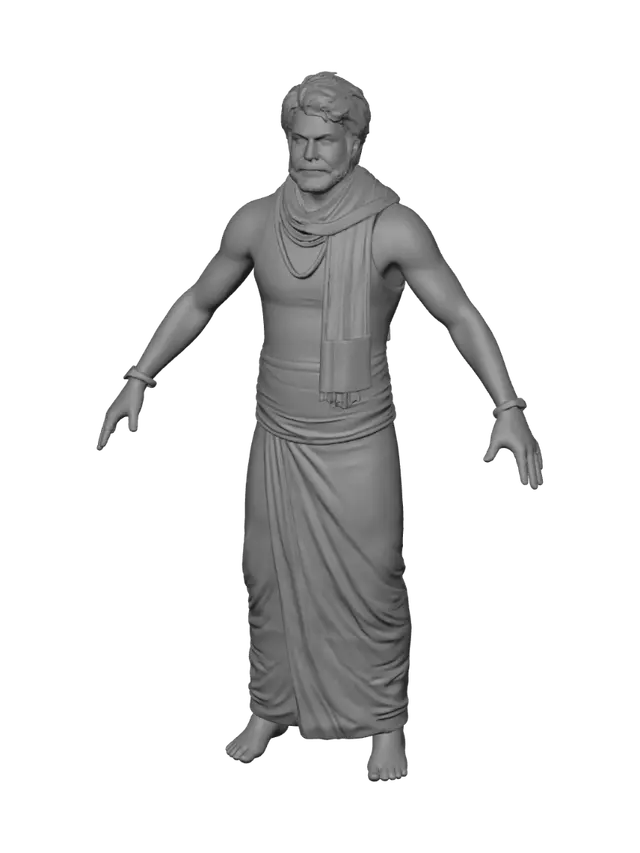 3D model for Regal Dhoti Pose