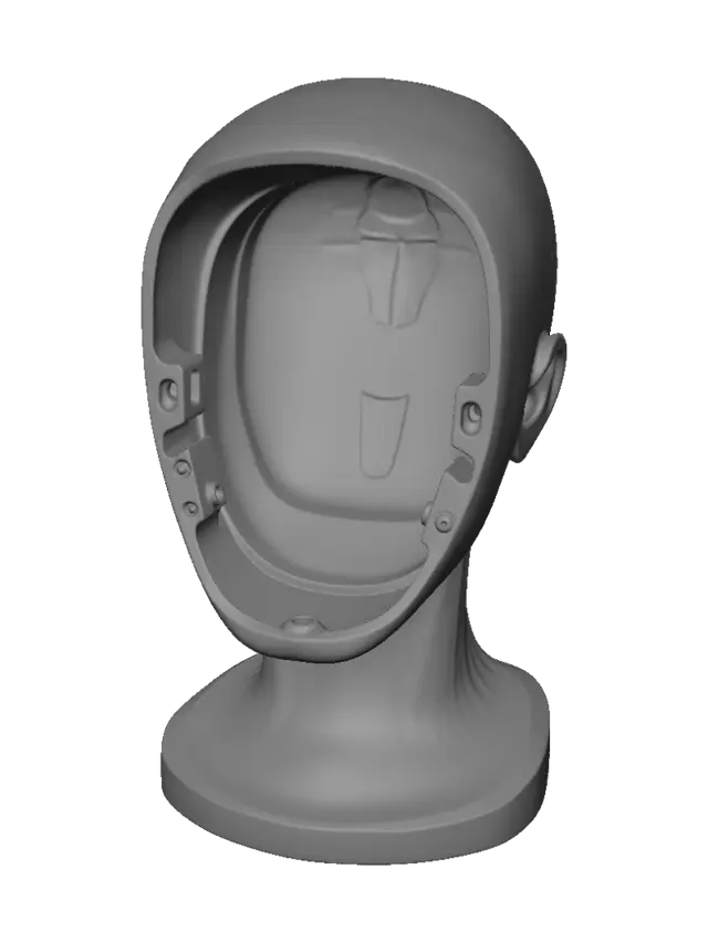 3D model for Anatomical Head with Helmet Cutaway