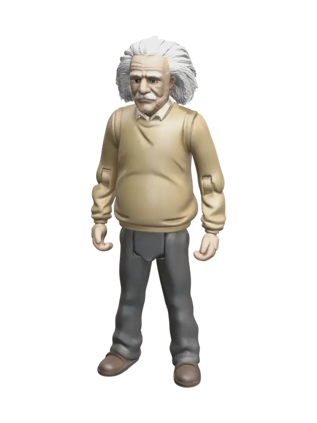 Alberteinstein - Scientist 3D model, vytvořený pomocí AI