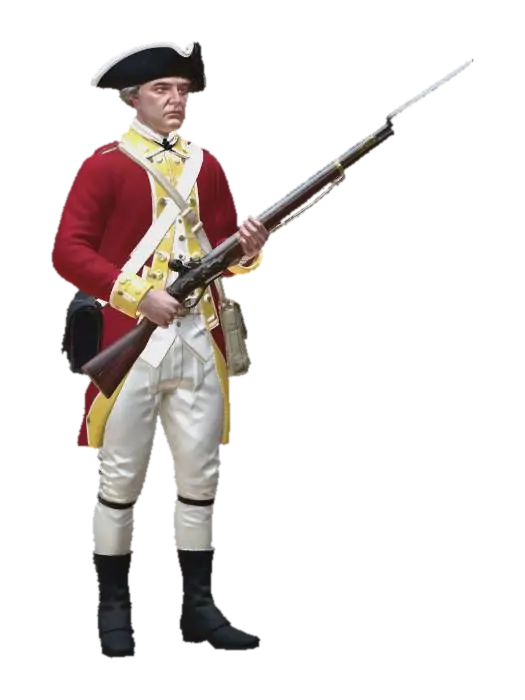 British Redcoat - Colonial 3D model, vytvořený pomocí AI