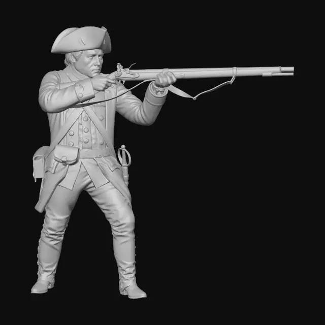 3D model for Redcoat Firing a Musket
