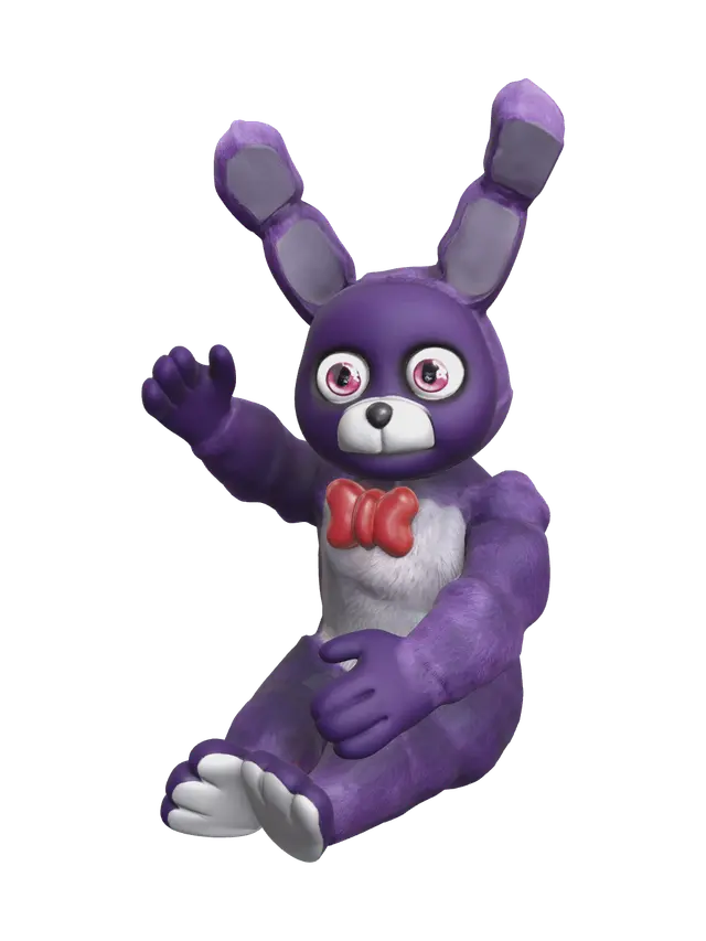 3D model for Low-Poly Bonnie Plush