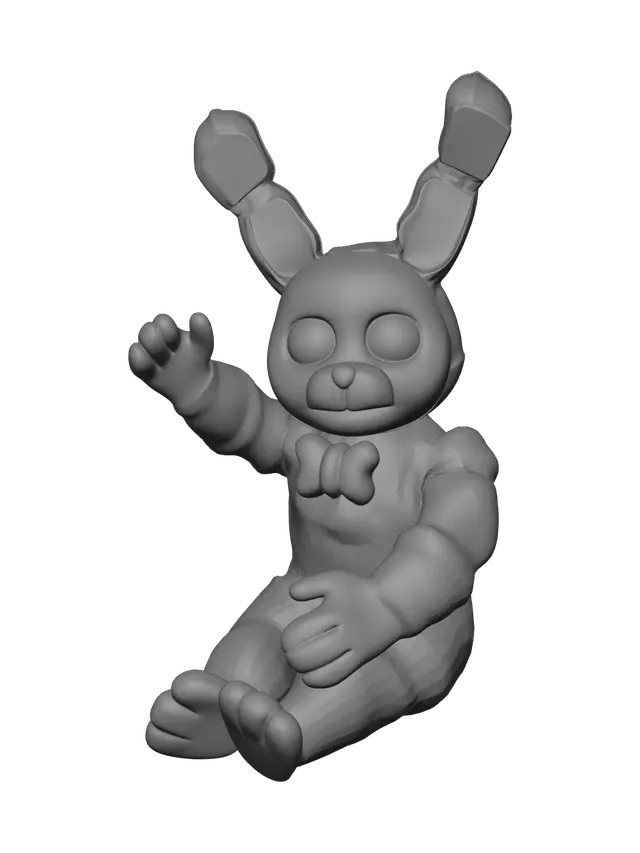 3D model for Low-Poly Bonnie Plush