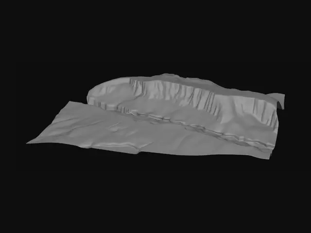 3D model for Shadowed Ridge Gorge