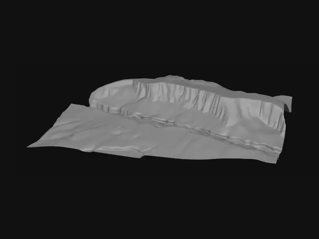 3D model for Shadowed Ridge Gorge