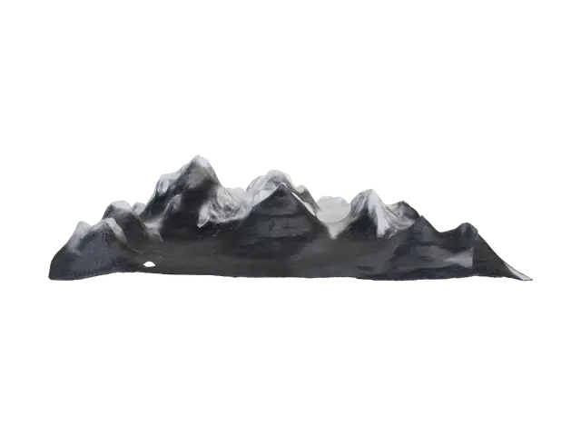 Modèle 3D Snowy Mountain Range, généré par IA