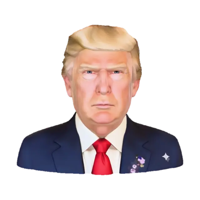 Trump - Politics 3D model, vytvořený pomocí AI