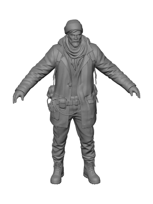 3D model for Survivor in Winter Gear