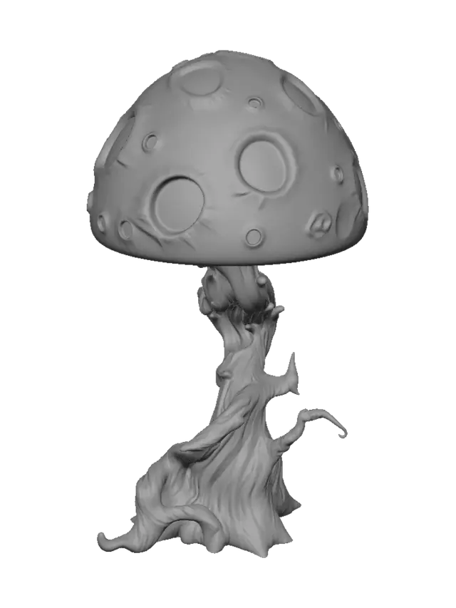 3D model for create me a 3d model of a mystic evil mushroom